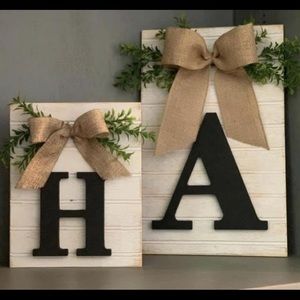 Wooden monogram plaque